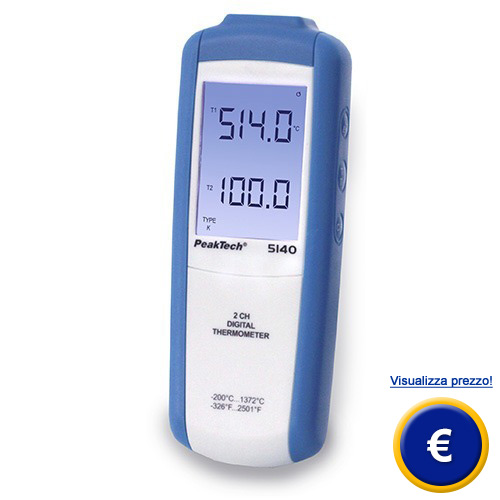 Informazioni sul misuratore di temperatura a contatto a 2 canali PKT-5140