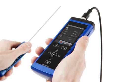 Il misuratore di umidità XA1000 con design ergonomico rileva automaticamente i sensori esterni