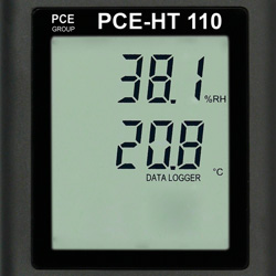 Display del registratore di dati per umidità e temperatura PCE-HT110