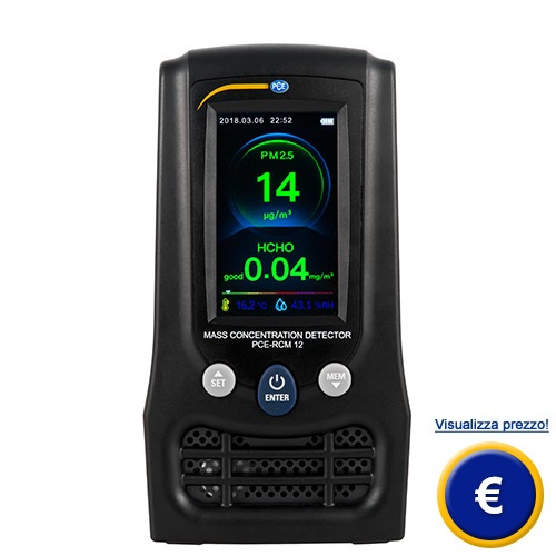 Misuratore di qualit dell'aria PCE-RCM 11 e PCE-RCM 12 sullo shop online