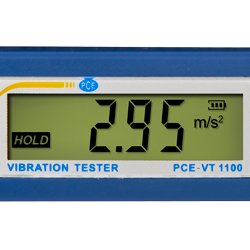 Display dell'analizzatore di vibrazioni PCE-VT 1100