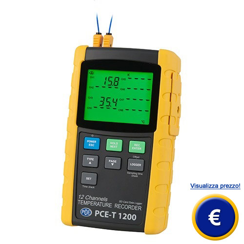 Registratore di temperatura a 12 canali PCE-T 1200