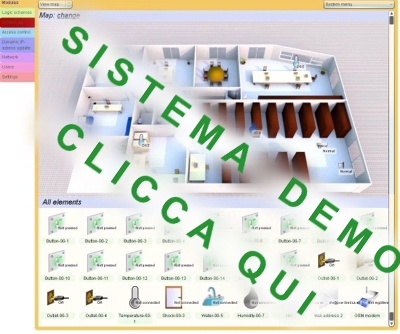 Immagine del software del sistema di vigilanza PCE-IMS 1