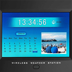 La stazione meteorologica con cornice digitale dispone di un calendario.