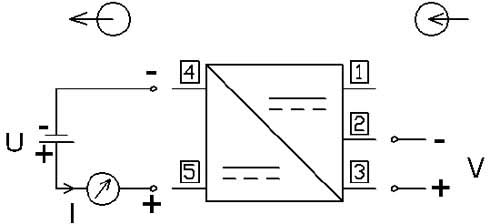 Connessione convertitore di segnale per 0 - 10 V PCE-P17U