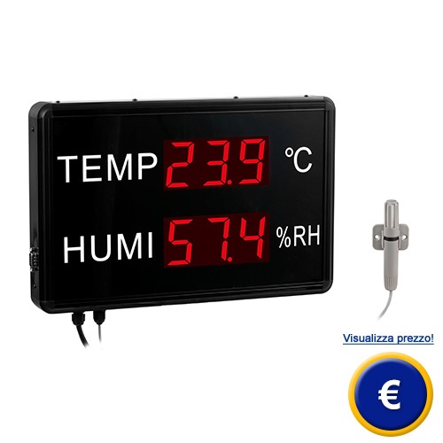 Ampio display LED per temperatura e umidità PCE-G 2 sullo shop online