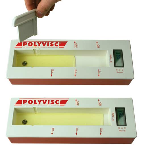Viscosimetro Polyvisc FV durante l'applicazione