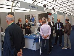 Stand nella fiera MIAC in Italia.